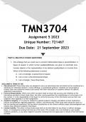 TMN3704 Assignment 5 (ANSWERS) 2023 - DISTINCTION GUARANTEED