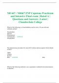 NR 667 / NR667 FNP Capstone Practicum and Intensive Final exam | Rated A | Questions and Answers | Latest | Chamberlain College