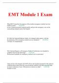 EMT Module 1 Exam