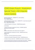 COKO Exam Prep 6 - Anatomy +  Special Tests + M.S Injuries Latest Update