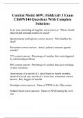 Combat Medic 68W: Fieldcraft 3 Exam C168W144 Questions With Complete Solutions