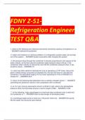 FDNY Z-51- Refrigeration Engineer TEST Q&A