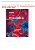 Kuby Immunology Covid-19 Digital Update, 8e Jenni Punt, Sharon Stranford, Patricia Jones, Judy Owen (Test Bank Latest Edition 2023-24, Grade A+, 100% Verified)