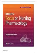 Test Bank Focus on Nursing Pharmacology 9th Edition Test bank by Amy Karch||ISBN NO-,10 1975180402||ISBN NO-13 978-1975180409 ||Chapter 1-59 | Complete Guide A+