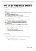 Samenvatting -  Inleiding tot de medicinale chemie en geneesmiddelenontwikkeling