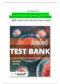 Test Bank For Applied Pathophysiology for the Advanced Practice Nurse 1st Edition,  2023-2024     NOTE: (answer key at the end of each chapter)