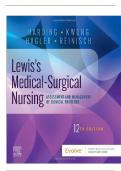 Test Bank For Lewis's Medical-Surgical Nursing: Assessment and Management of Clinical Problems Single Volume 12th Edition by Mariann M. Harding, Jeffrey Kwong, Debra Hagler, Courtney Reinisch