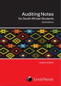 LexisNexis Auditing notes 9th a& 16th editions