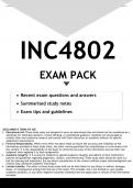 INC4802 EXAM PACK 2024 - DISTINCTION GUARANTEED