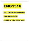 ENG1516 DETAILED ANSWERS OF OCTOBER/NOVEMBER EXAMINATION