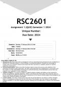 RSC2601 Assignment 1 (QUIZ ANSWERS) Semester 1 2024 - DISTINCTION GUARANTEED.