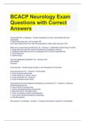 BCACP Neurology Exam Questions with Correct Answers 