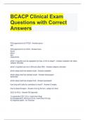 BCACP Clinical Exam Questions with Correct Answers 