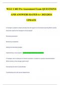 WGU C483 Pre Assessment Exam QUESTIONS AND ANSWERS RATED A+ 2023|2024 UPDATE
