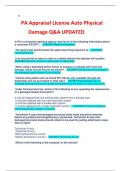 PA Appraisal License Auto Physical   Damage Q&A UPDATED 