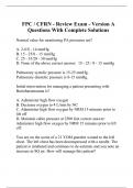 FPC / CFRN - Review Exam - Version A Questions With Complete Solutions