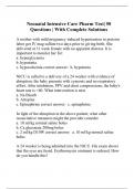 Neonatal Intensive Care Pharm Test| 50 Questions | With Complete Solutions