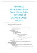 ADVANCED PATHOPHYSIOLOGY  Exam 3 Study Guide – COVERING 14  CHAPTERS LATEST  UPDATE 