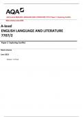 AQA A-level ENGLISH LANGUAGE AND LITERATURE 7707/2 Paper 2  Exploring Conflict   Mark scheme June 2023  