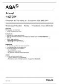 AQA A LEVEL PAPER 1K HISTORY QUESTION PAPER 2023 (7042/1K : Component 1K :The making of a superpower :USA 1865-1975)