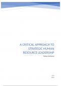 College aantekeningen A Critical Approach to SHRL (MAN-MHR-v)  Human Resource Management