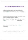 WGU D236 Pathophysiology Exam