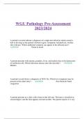 WGU Pathology Pre-Assessment 2023/2024