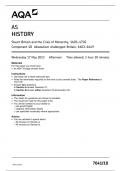 AQA AS HISTORY PAPER 1 2023 (7041/1D: Stuart Britain and the Crisis of Monarchy, 1603–1702 Component 1D Absolutism challenged: Britain, 1603–1649)