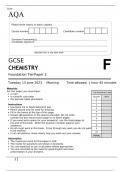 AQA GCSE CHEMISTRY Foundation Tier	Paper 2 June 2023