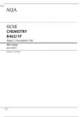 AQA GCSE CHEMISTRY 8462/1F Paper 1 Foundation Tier Mark scheme June 2023