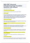 WGU D027 Advanced Pathopharmacology Foundation Questions with answers