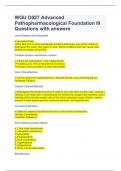 WGU D027 Advanced Pathopharmacological Foundation III Questions with answers