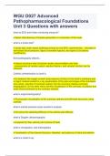 WGU D027 Advanced Pathopharmacological Foundations Unit 3 Questions with answer