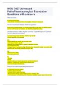 WGU D027 Advanced PathoPharmacological Foundation Questions with answers