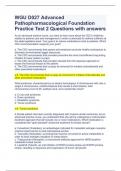 WGU D027 Advanced Pathopharmacological Foundation Practice Test 2 Questions with answers