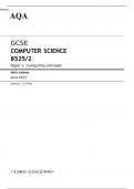 AQA GCSE COMPUTER SCIENCE Paper 2 JUNE 2023 MARK SCHEME: Computing concepts 