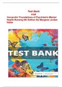 Test Bank  FOR Varcarolis' Foundations of Psychiatric-Mental Health Nursing 9th Edition By Margaret Jordan Halter