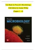 TEST BANK For Prescott's Microbiology, 12th Edition by Joanne Willey| Verified Chapter's 1 - 42 | Complete