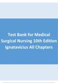 Test Bank for Medical Surgical Nursing 10th Edition Ignatavicius Workman Complete Guide Newest Version 2023