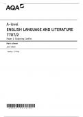 AQA A LEVEL ENGLISH LANGUAGE AND LITERATURE PAPER 2 2023 MARK SCHEME (7707/2: Exploring Conflict)