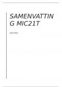 Samenvatting -  Microbiologie  (MIC21T)