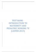 Test bank introduction to maternity and pediatric nursing 7th edition