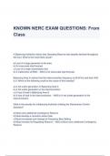 KNOWN NERC EXAM QUESTIONS WITH SOLUTIONS (A+ GRADED)
