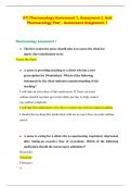 ATI Pharmacology Assessment 1, Assessment 2, And  Pharmacology Post - Assessment Assignment 1 Pharmacology Assessment 1