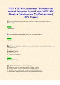 WGU C702 Pre-Assessment | Forensics and Network Intrusion Exam (Latest 2023/ 2024) Grade A Questions and Verified Answers| 100% Correct