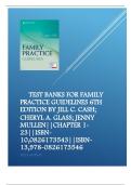      TEST BANKS FOR FAMILY PRACTICE GUIDELINES 6TH EDITION BY JILL C. CASH; CHERYL A. GLASS; ‎JENNY MULLEN||CHAPTER 1-23||ISBN-10,0826173543||ISBN-13,978-0826173546