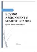 ECS3707 ASSIGNMENT 5 SEMESTER 2 2023