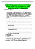 HAZMAT Operations Test Latest Update Questions and Correct Answers With Explanation Guaranteed Success