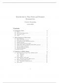 Complete exam material of Introduction to Time Series and Dynamic Econometrics, Bachelor Econometrics, Vrije Universiteit Amsterda,