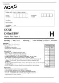 GCSE CHEMISTRY	H Higher Tier	Paper 1
